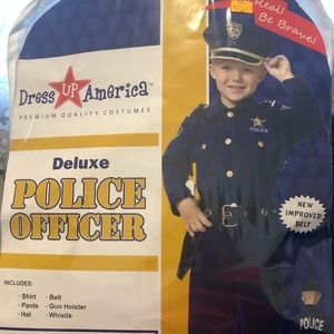 Toddler boy police costume.